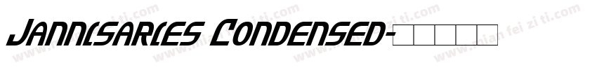 Jannisaries Condensed字体转换